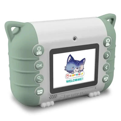 KIDYWOLF - KIDYPRINT KIDS CAMERA WITH THERMIC PRINTER - GREEN - Toyworld Frankston
