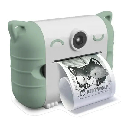KIDYWOLF - KIDYPRINT KIDS CAMERA WITH THERMIC PRINTER - GREEN - Toyworld Frankston