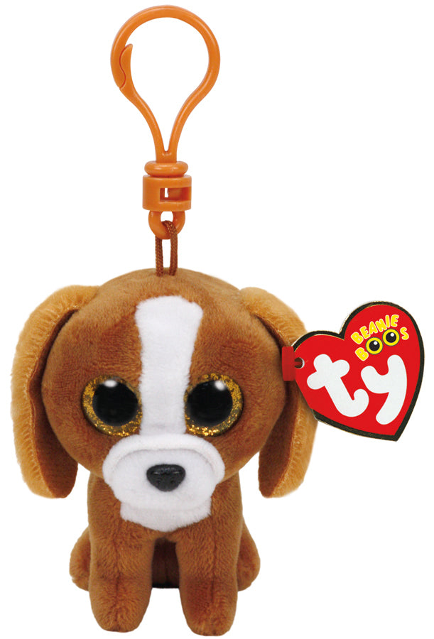 BEANIE BOO MINI CLIP HUGO - BROWN DOG - Toyworld Frankston