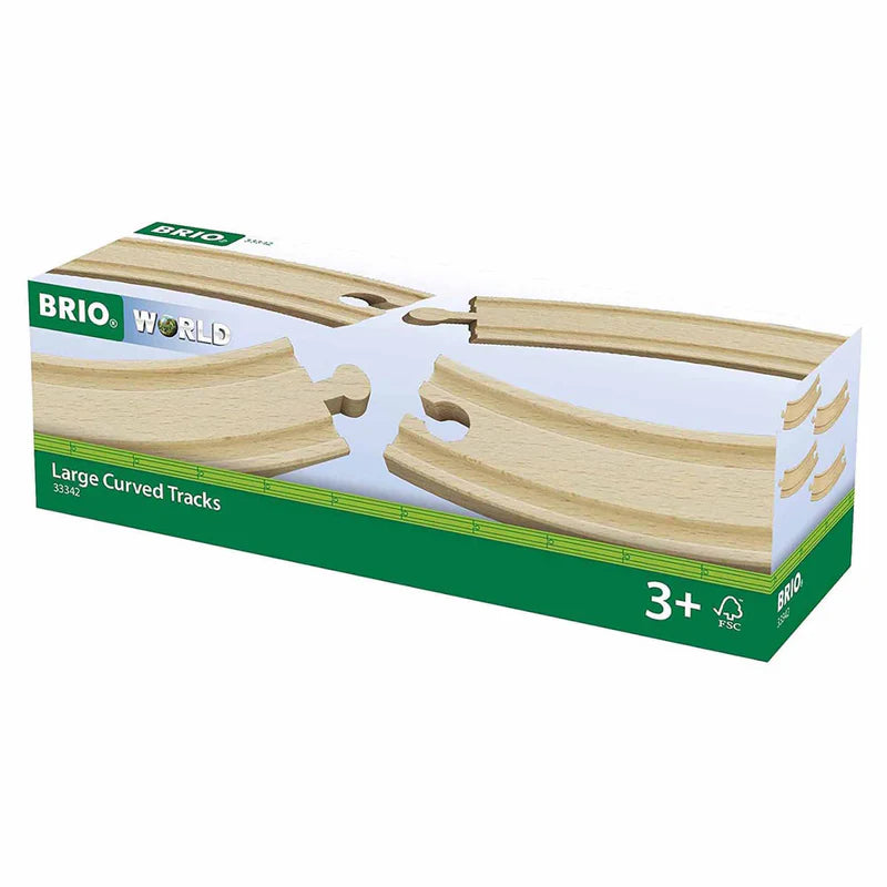 BRIO LARGE CURVED TRACKS - 33342 - Toyworld Frankston