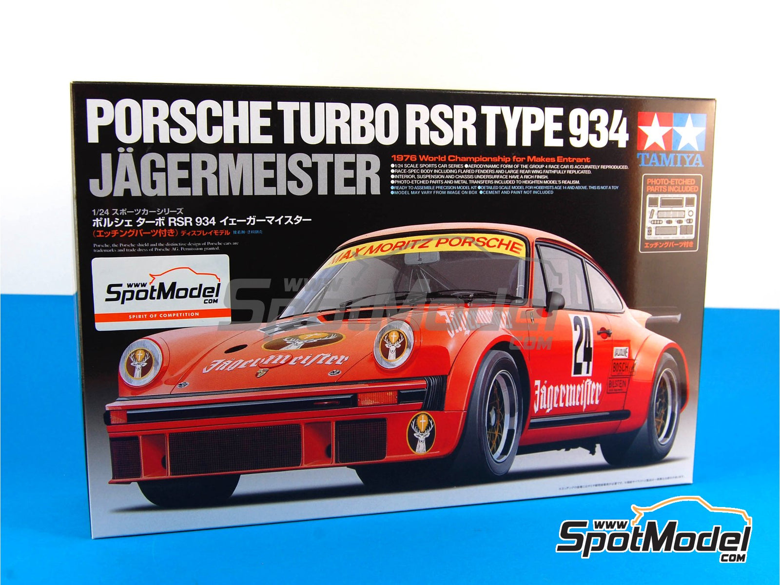 TAMIYA 1/24 PORSCHE 934 JAEGERMEISTER MODEL KIT - Toyworld Frankston