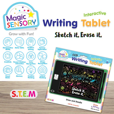 MAGIC SENSORY LCD WRITING TABLET GREEN DINO