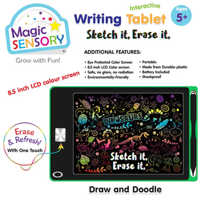MAGIC SENSORY LCD WRITING TABLET GREEN DINO
