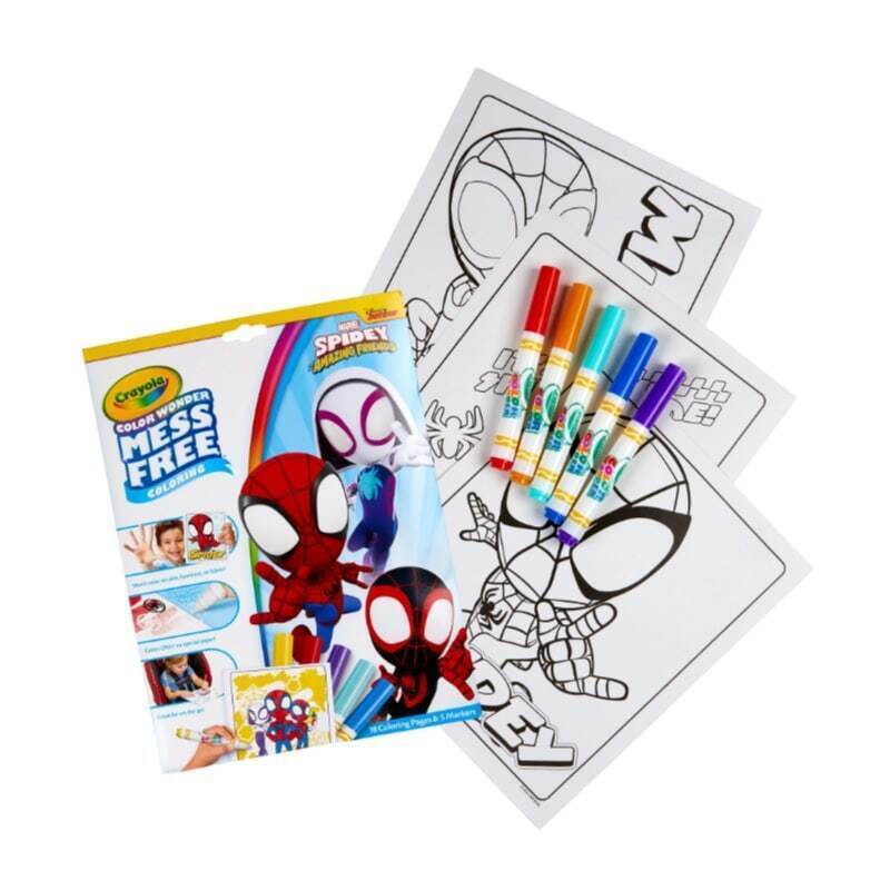 CRAYOLA COLOR WONDER MESS FREE - SPIDEY AMAZING FRIENDS - Toyworld Frankston