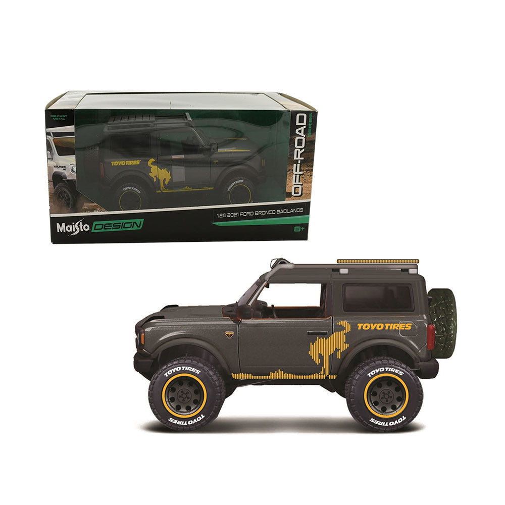 MAISTO DESIGN OFF ROAD 1:24 2021 FORD BRONCO BADLANDS MODEL - Toyworld Frankston
