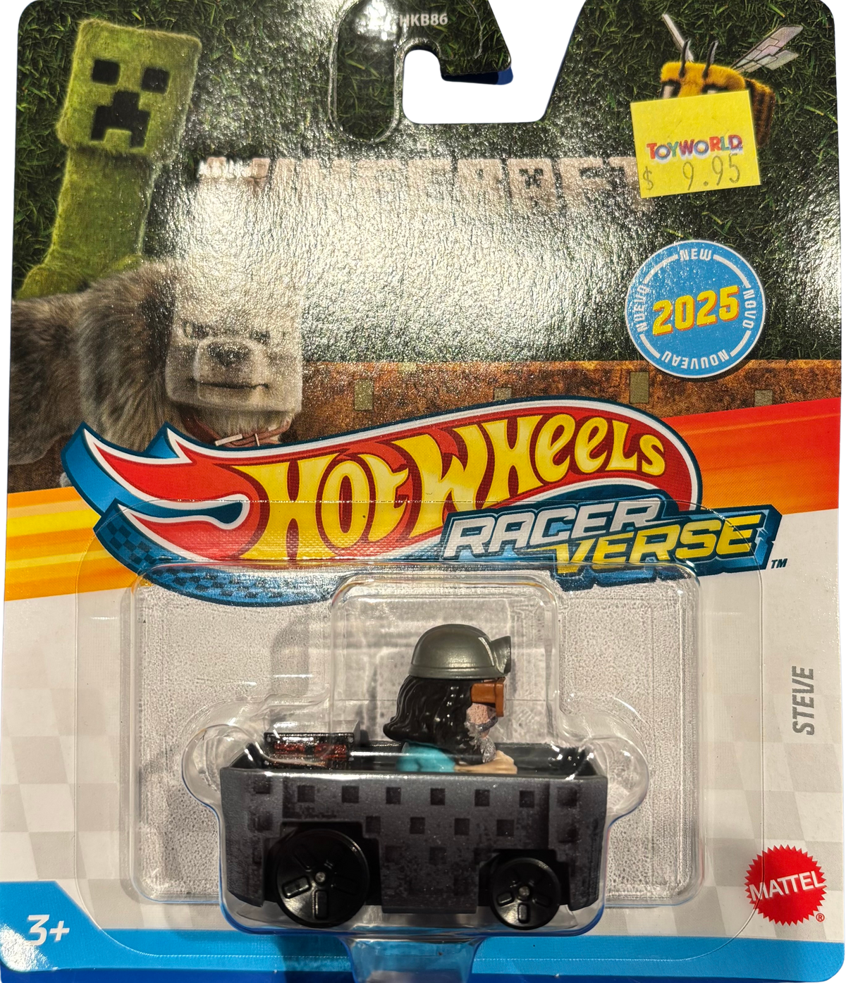 HOT WHEELS RACER VERSE - MINECRAFT MOVIE - STEVE - Toyworld Frankston