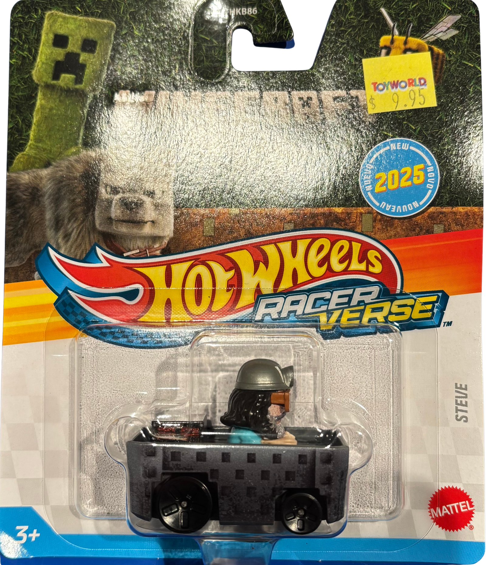 HOT WHEELS RACER VERSE - MINECRAFT MOVIE - STEVE - Toyworld Frankston