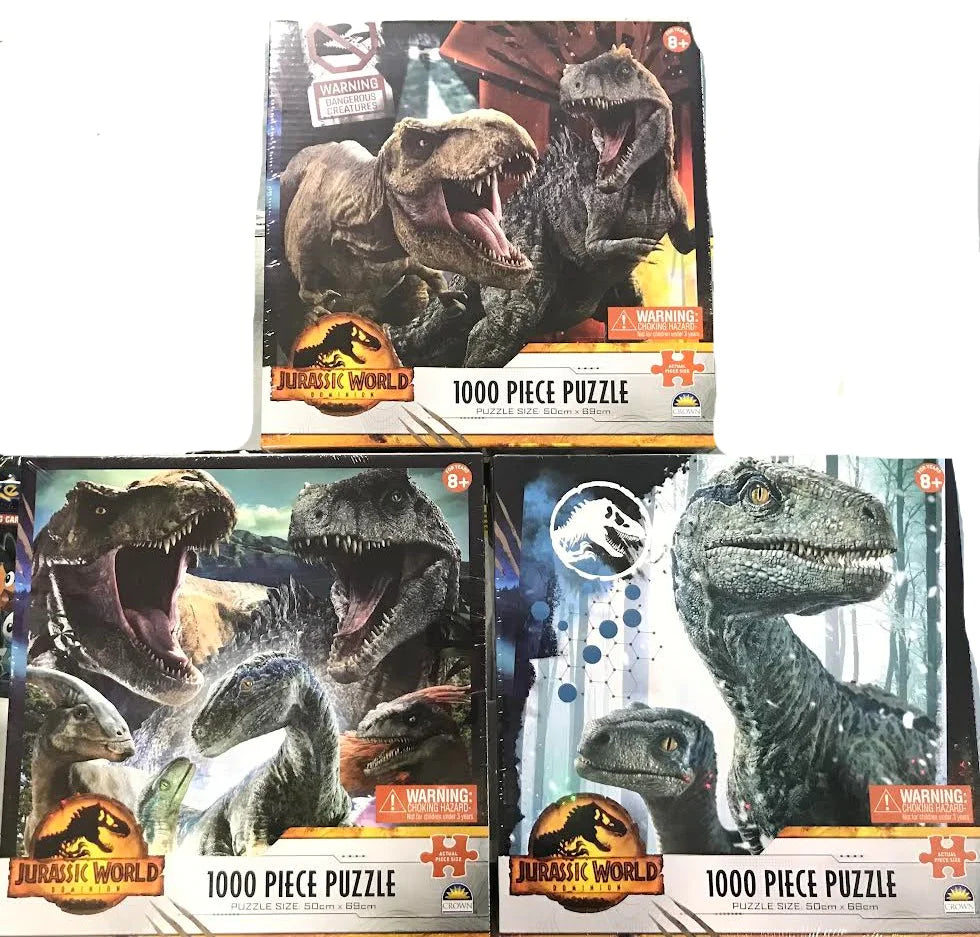 CROWN - JURASSIC WORLD DINOSAUR 1000PCS PUZZLE - Toyworld Frankston