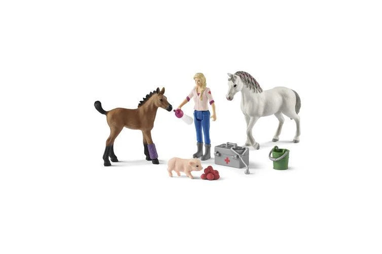 SCHLEICH-VET VISITING MARE AND FOAL - Toyworld Frankston