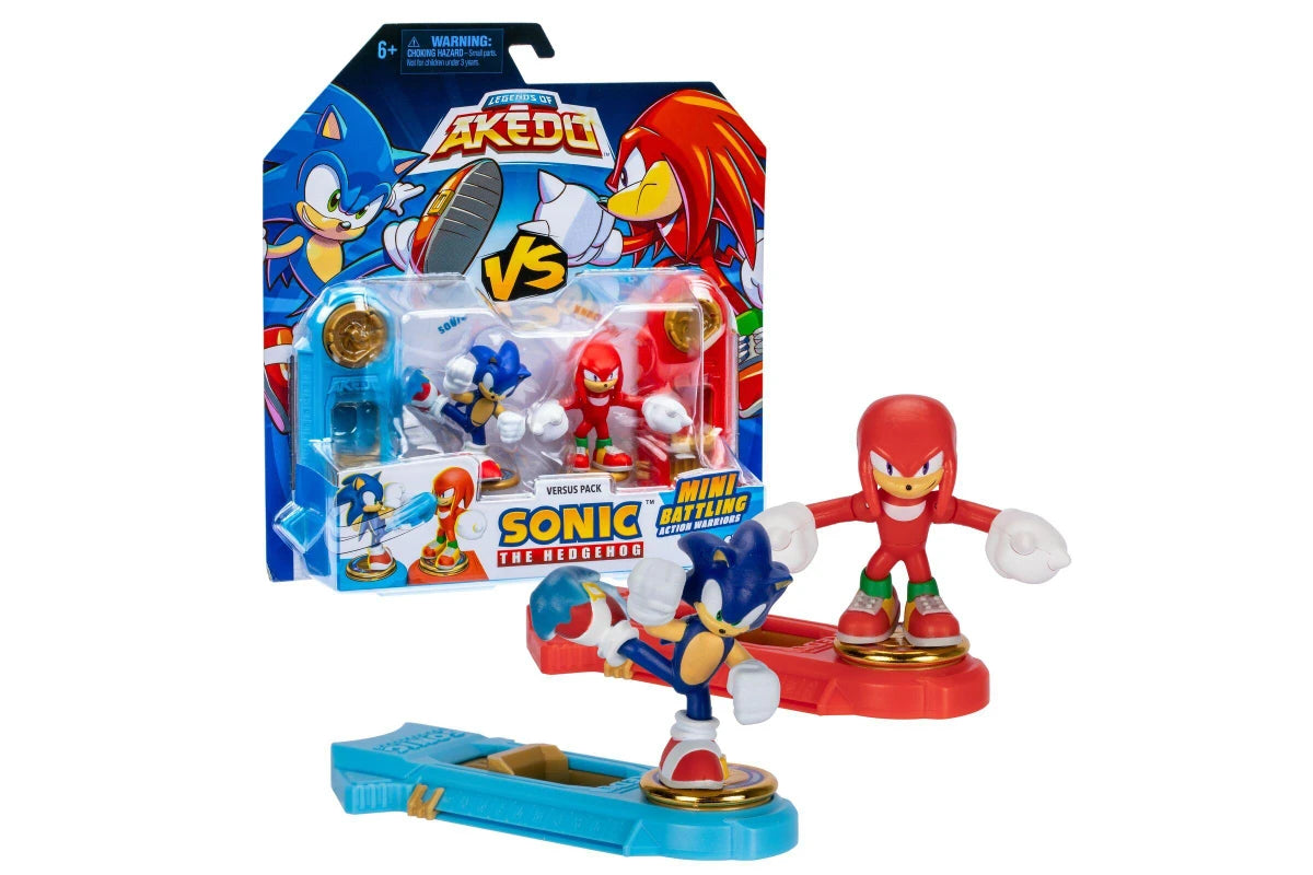 LEGENDS OF AKEDO SONIC THE HEDGEHOG VERSUS PACK  - SONIC VS  KNUCKLLES - Toyworld Frankston