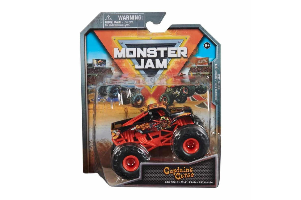 MONSTER JAM 1:64 DIECAST TRUCKS - CAPTAIN'S CURSE - Toyworld Frankston