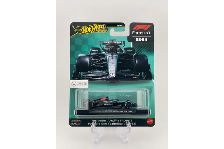 HOT WHEELS PREMIUM FORMULA 1 - 2024 MERCEDES-AMG PETRONAS #63 - Toyworld Frankston