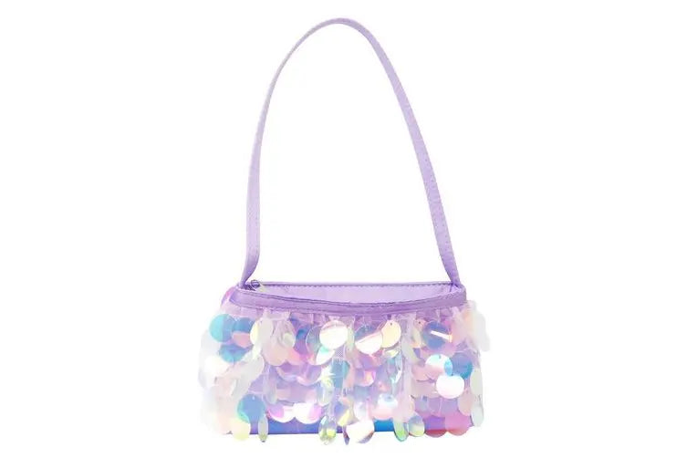 PINK POPPY - SHIMMERING MERMAID IRIDESCENT DISC SEQUIN HANDBAG - Toyworld Frankston