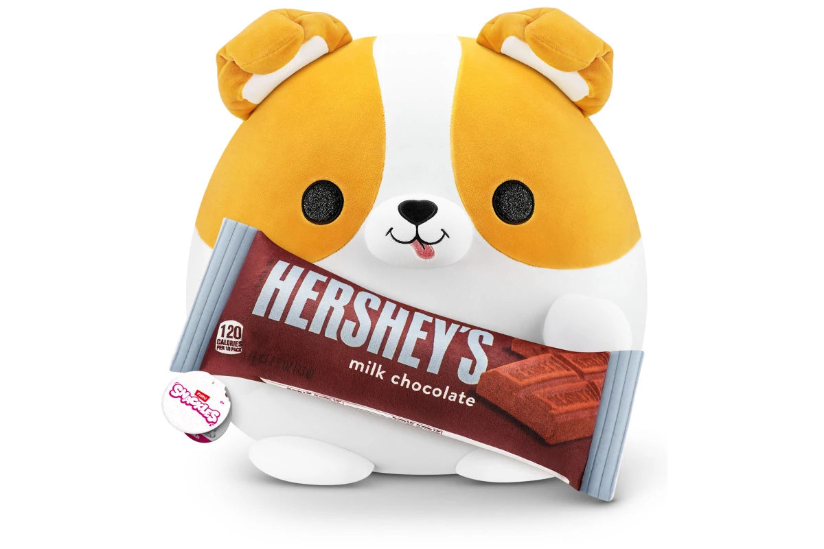 ZURU - SNACKLES PLUSH BENJI CORGI WITH HERSHEY'S BAR - Toyworld Frankston