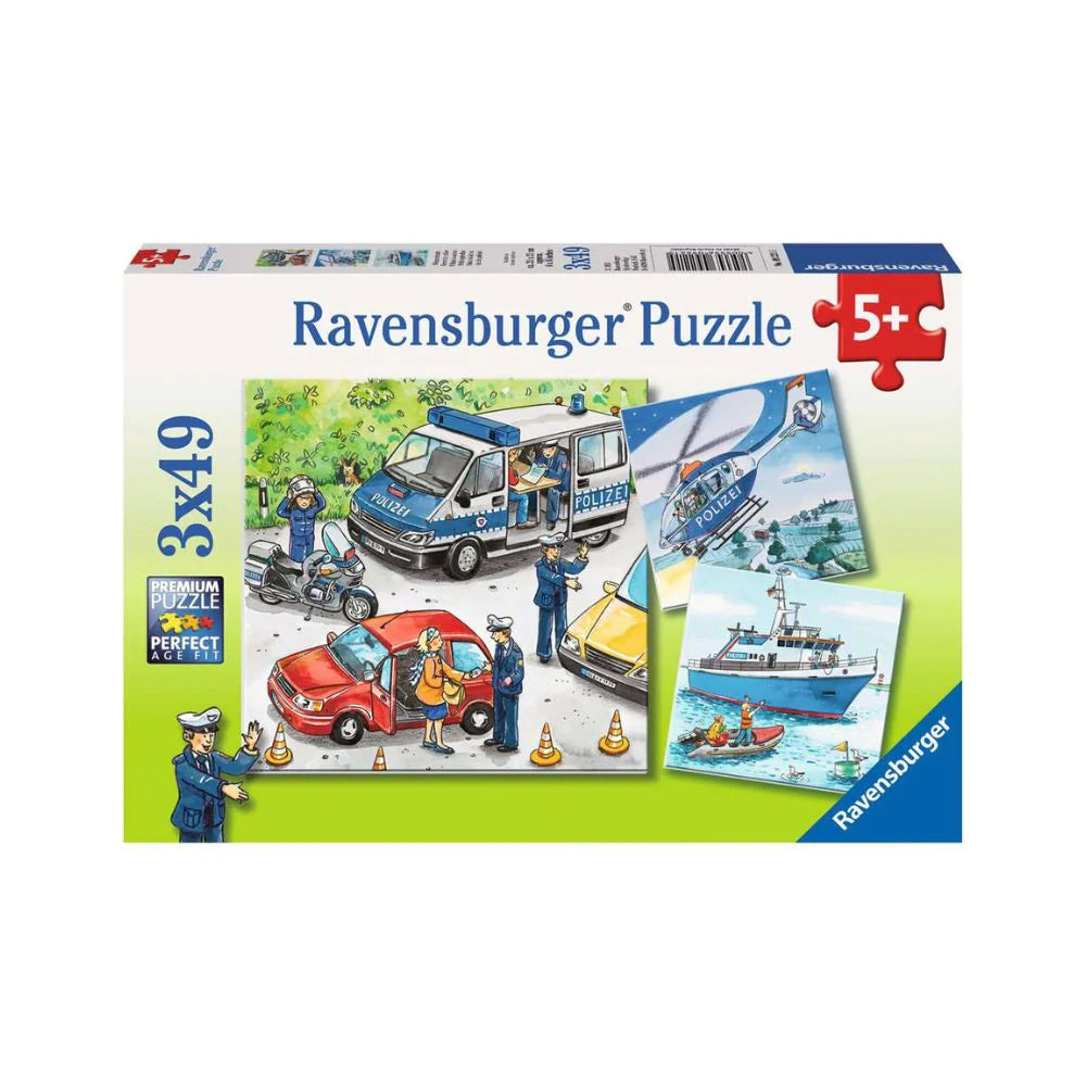 RBURG - POLICE IN ACTION PUZZLE 3X49PC - Toyworld Frankston