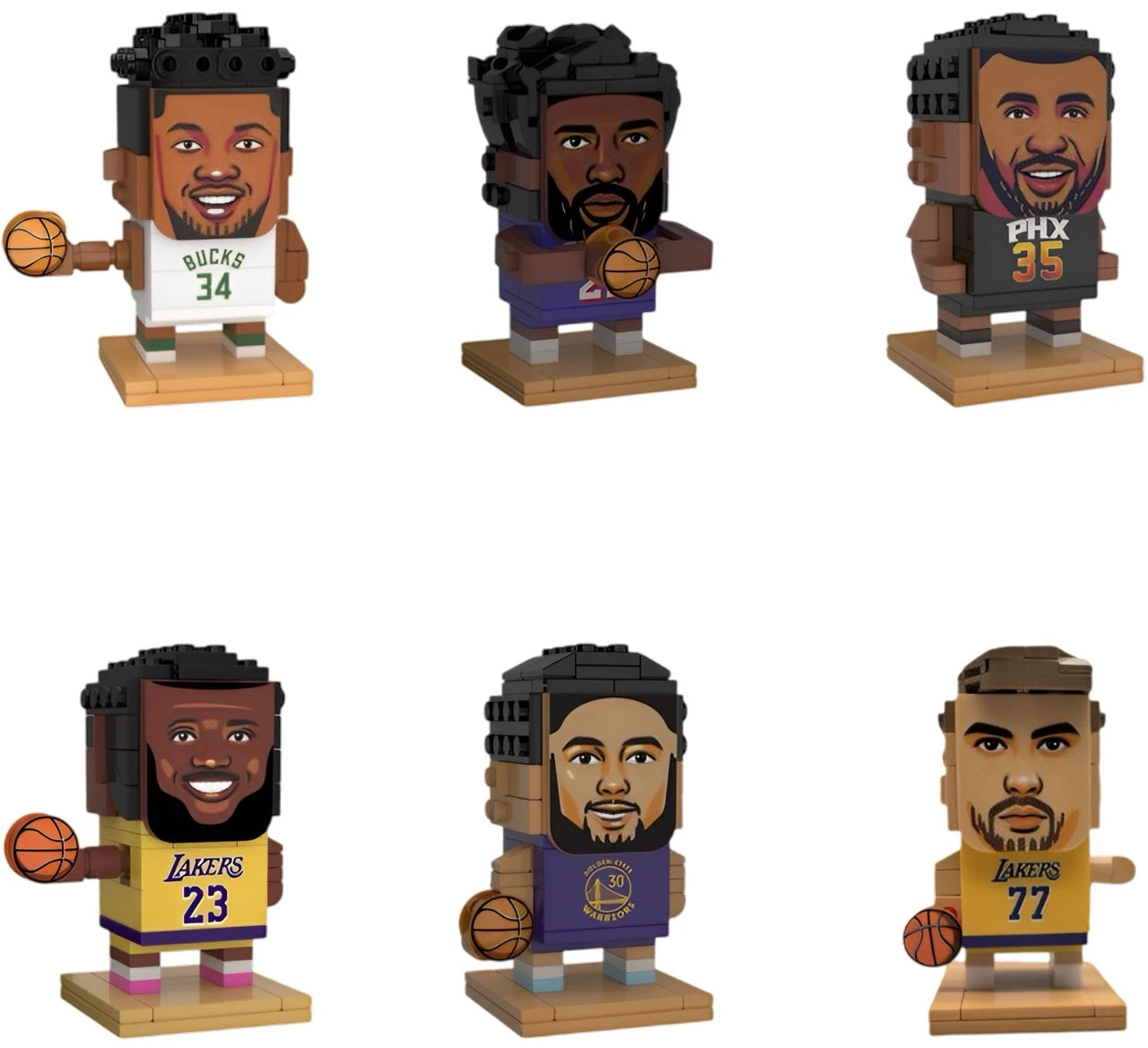 NBA BRICK HEROES 6 PLAYER ASSORTMENT - Toyworld Frankston