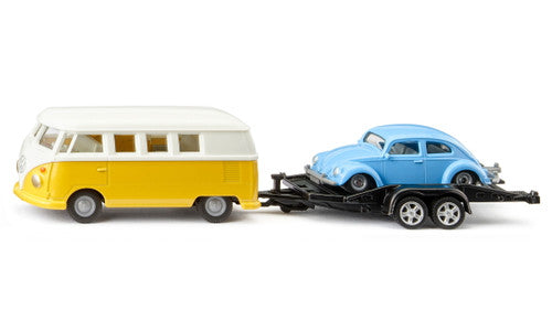SIKU 2567 VW T1 WITH TRAILER AND BEETLE - Toyworld Frankston