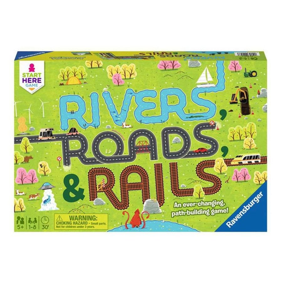 RAVENSBURGER - RIVERS ROADS & RAILS GAME