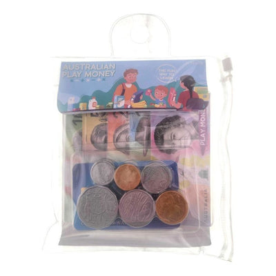 AUSTRALIAN PLAY MONEY - NOTES AND COINS AND PRETEND CREDIT CARD