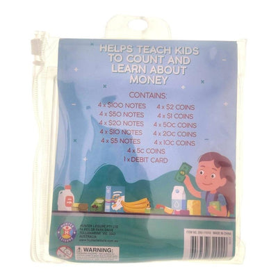 AUSTRALIAN PLAY MONEY - NOTES AND COINS AND PRETEND CREDIT CARD