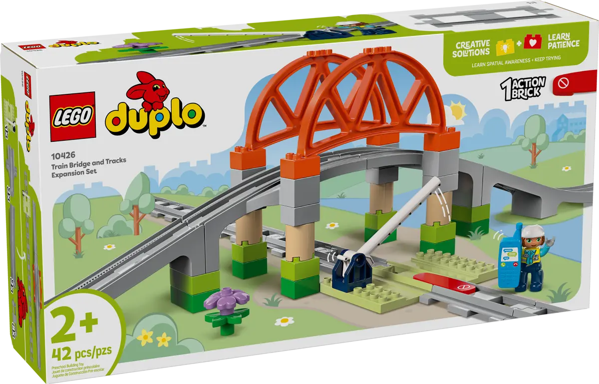 LEGO DUPLO 10426 TRAIN BRIDGE AND TRACKS EXPANSION SET - Toyworld Frankston