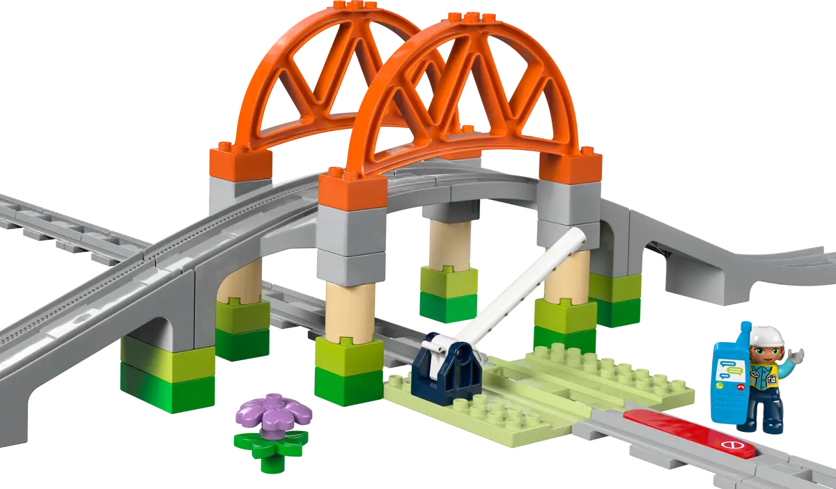 LEGO DUPLO 10426 TRAIN BRIDGE AND TRACKS EXPANSION SET - Toyworld Frankston