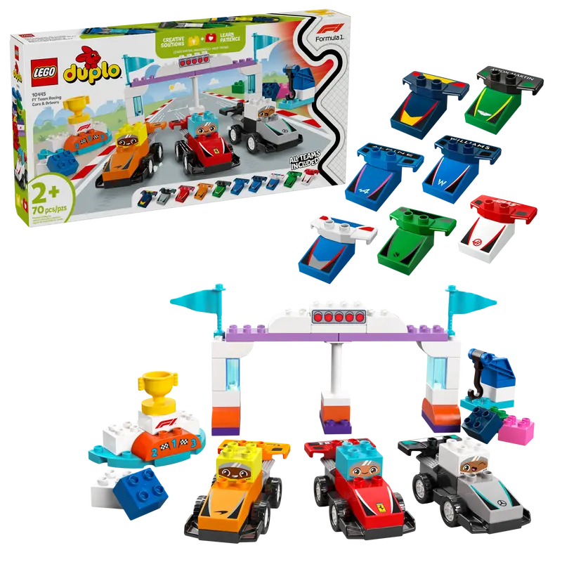 LEGO DUPLO 10445 F1 TEAM RACE CARS AND DRIVERS - Toyworld Frankston