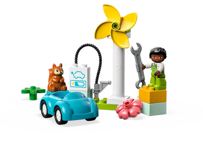 LEGO 10985 DUPLO - WIND TURBINE AND ELECTRIC CAR - Toyworld Frankston