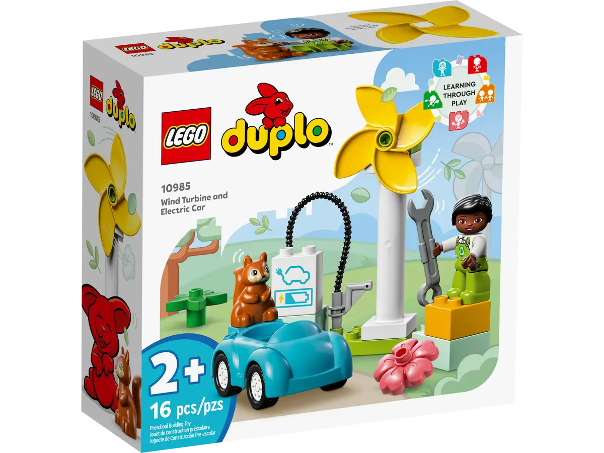 LEGO 10985 DUPLO - WIND TURBINE AND ELECTRIC CAR - Toyworld Frankston