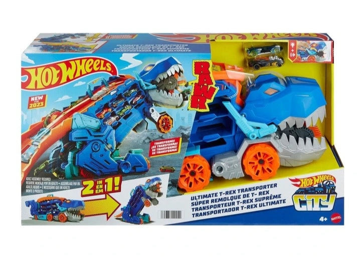 HOT WHEELS CITY ULTIMATE T-REX HAULER TRANSPORTER PLAYSET