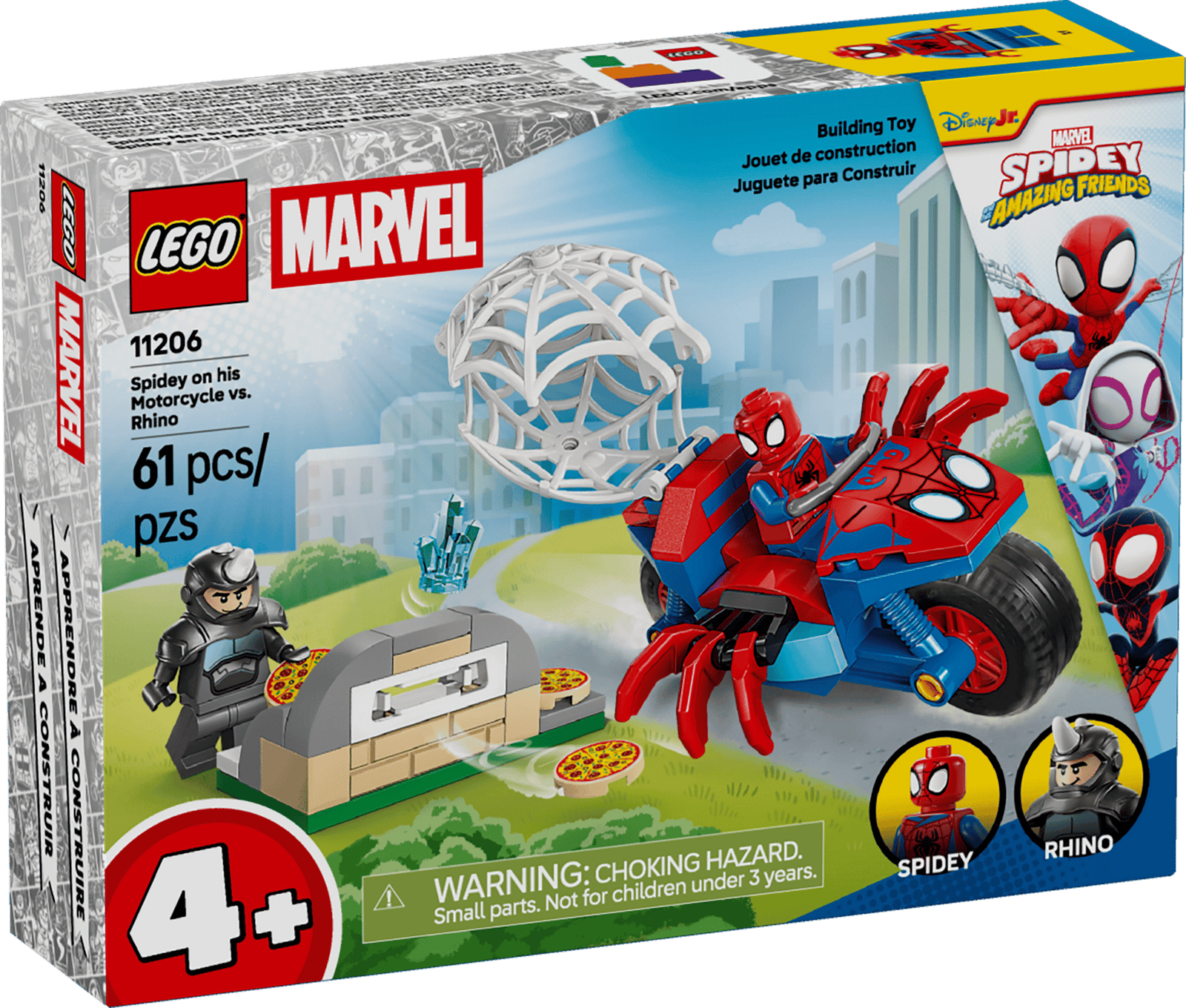 LEGO 11206 MARVEL - SPIDEY ON HIS MOTORCYCLE VS RHINO - Toyworld Frankston