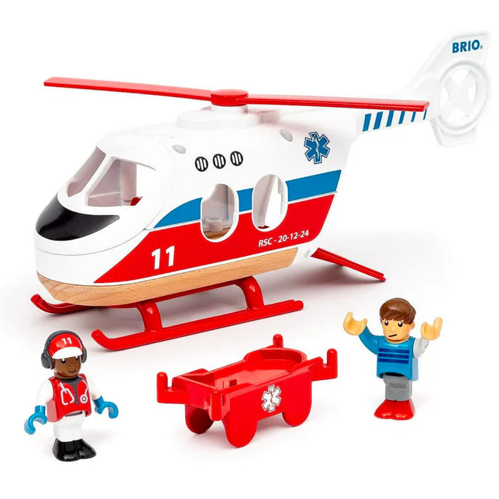 BRIO RESCUE HELICOPTER 4 PIECES - Toyworld Frankston