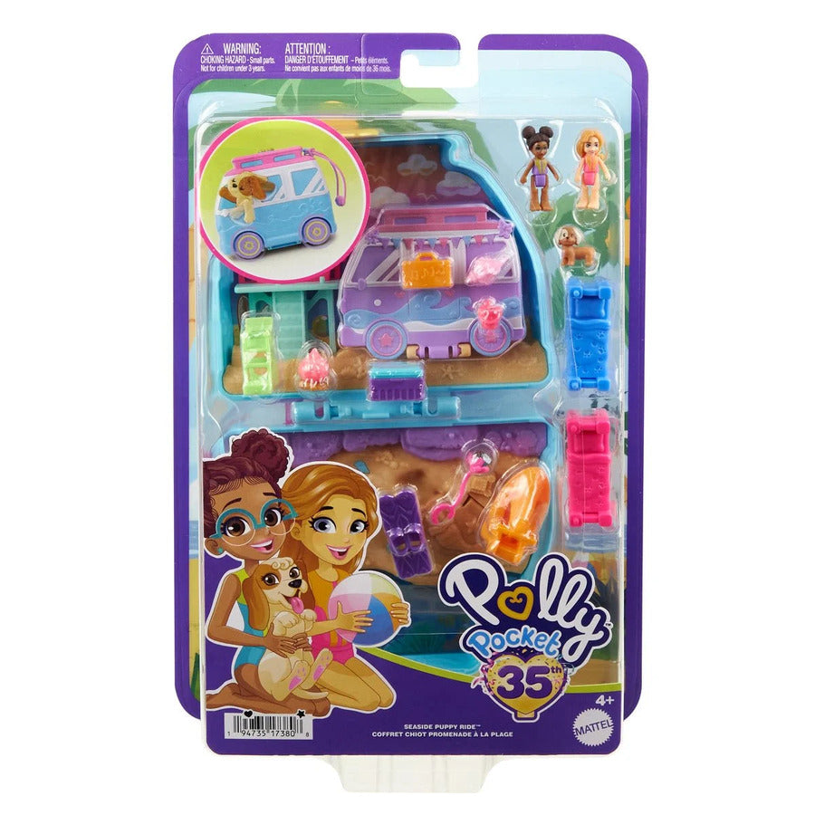 POLLY POCKET - SEASIDE PUPPY RIDE COMPACT - Toyworld Frankston