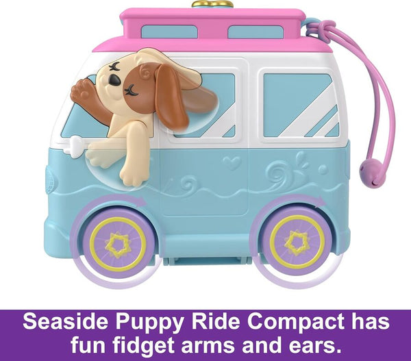 POLLY POCKET - SEASIDE PUPPY RIDE COMPACT | Toyworld Frankston