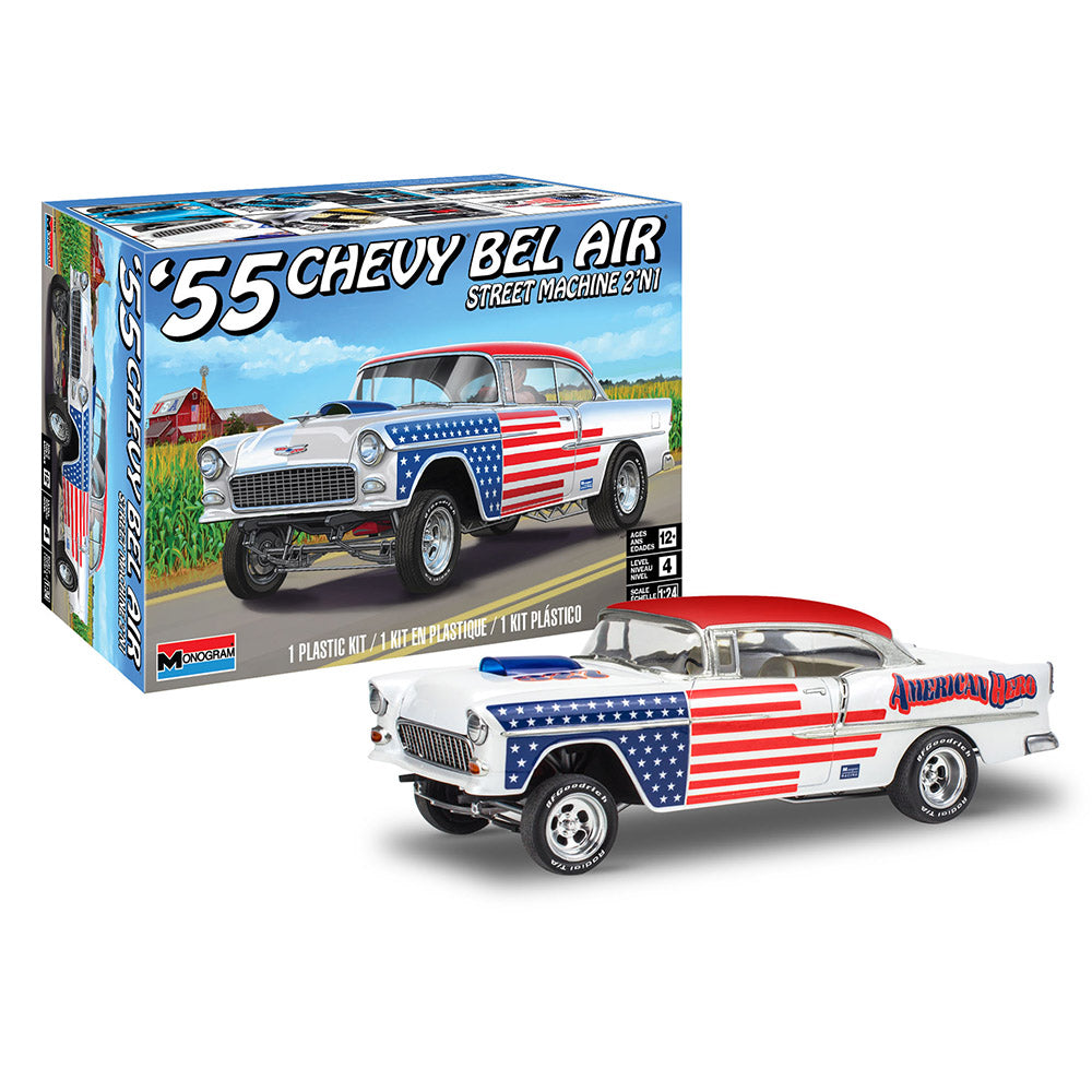 REVELL 1:24 SCALE "55 CHEVY BELAIR STREET MACHINE - Toyworld Frankston