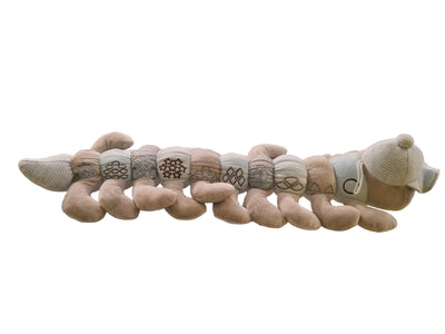 BABY BOO 60CM PASTEL BLUE AND GREY CATERPILLAR