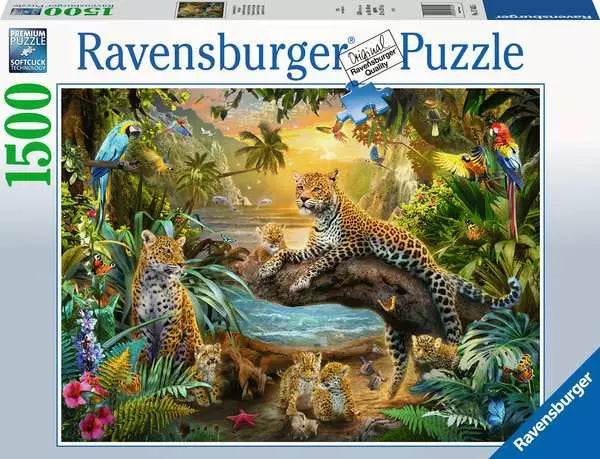 RAVENSBURGER 17435 5 LEOPARDS IN THE JUNGLE1500 PIECE PUZZLE - Toyworld Frankston