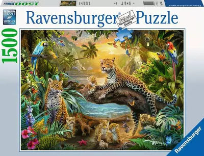 RAVENSBURGER 17435 5 LEOPARDS IN THE JUNGLE1500 PIECE PUZZLE - Toyworld Frankston