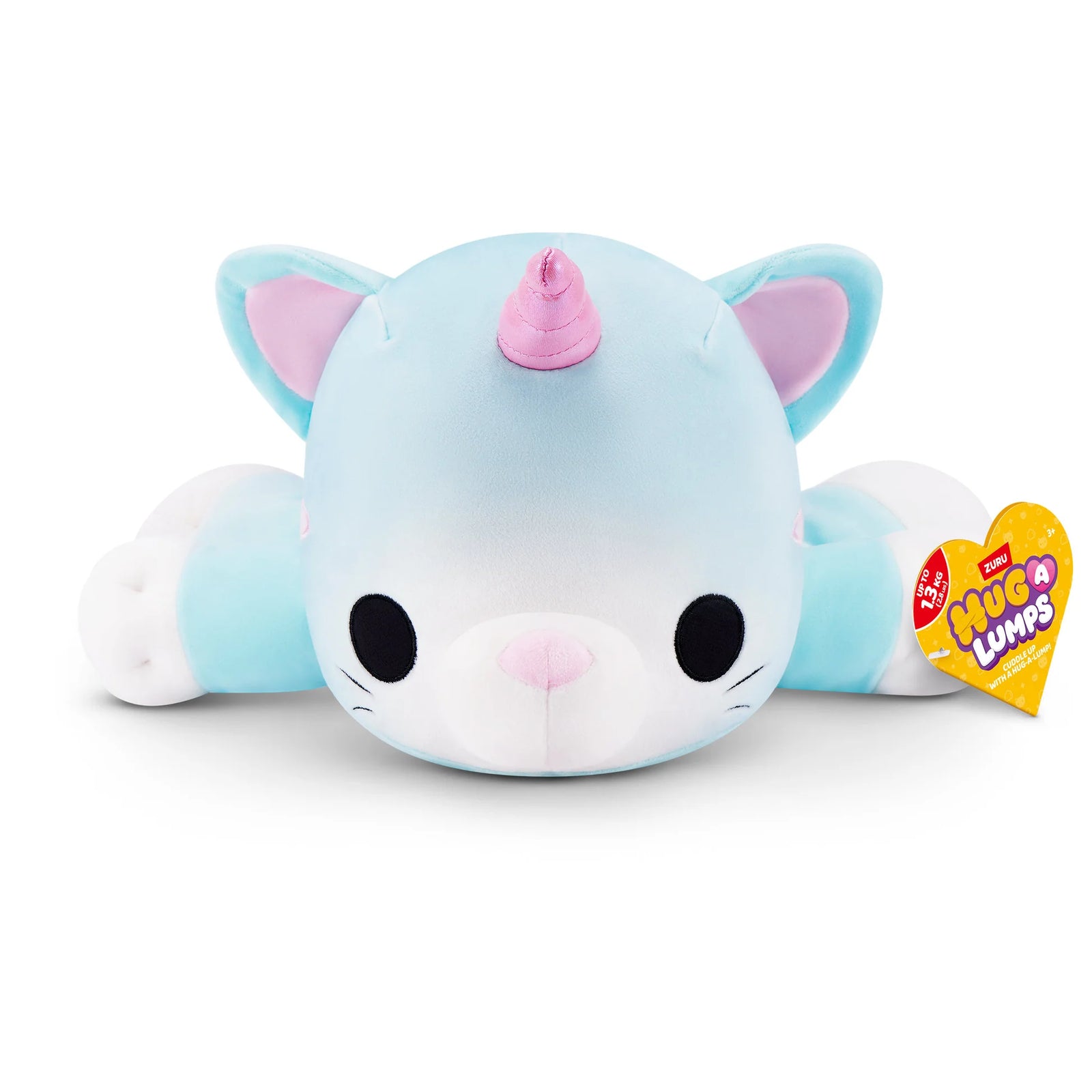 HUG A LUMPS KITTEN SERIES 3 - MEDIUM WEIGHTED PLUSH - SKY - Toyworld Frankston