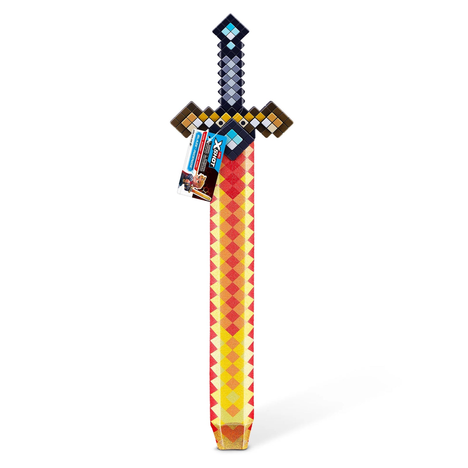 XSHOT FOAM PIXEL SWORD - BLAZE - Toyworld Frankston