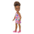 BARBIE CHELSEA DOLL (BRUNETTE CURLY HAIR) WEARING ONE-SHOULDER FLOWER-PRINT DRESS AND PINK SHOES