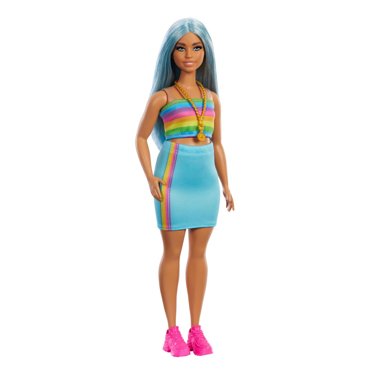 BARBIE FASHIONISTA DOLL 218 LONG BLUE HAIR - Toyworld Frankston