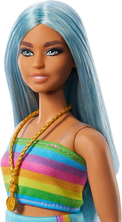 BARBIE FASHIONISTA DOLL 218 LONG BLUE HAIR - Toyworld Frankston