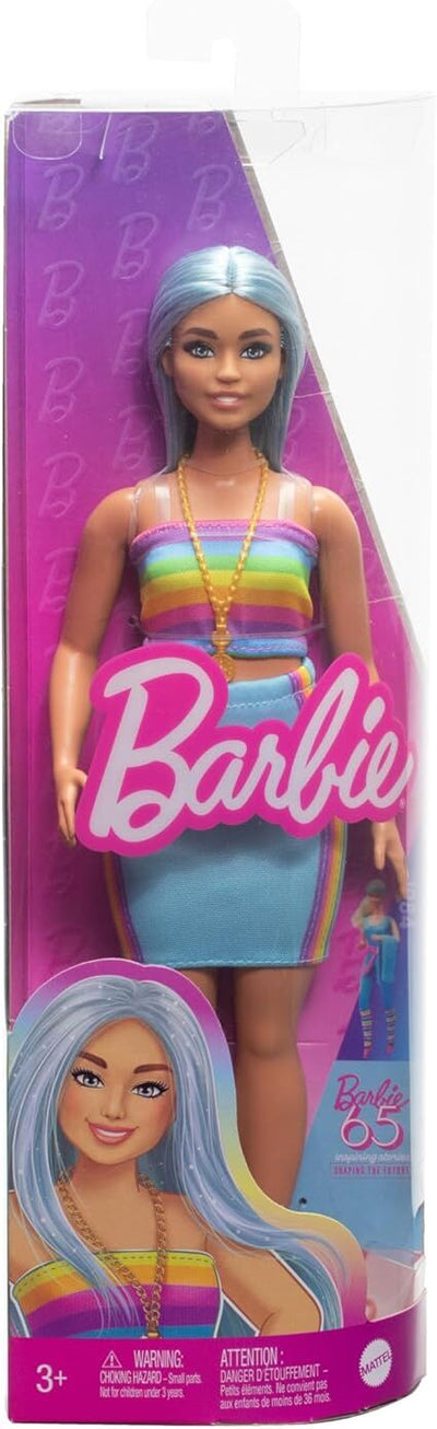 BARBIE FASHIONISTA DOLL 218 LONG BLUE HAIR - Toyworld Frankston