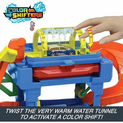 HOTWHEELS CITY - COLOUR SHIFTERS TUNNEL TWIST CAR WASH PLAY SET