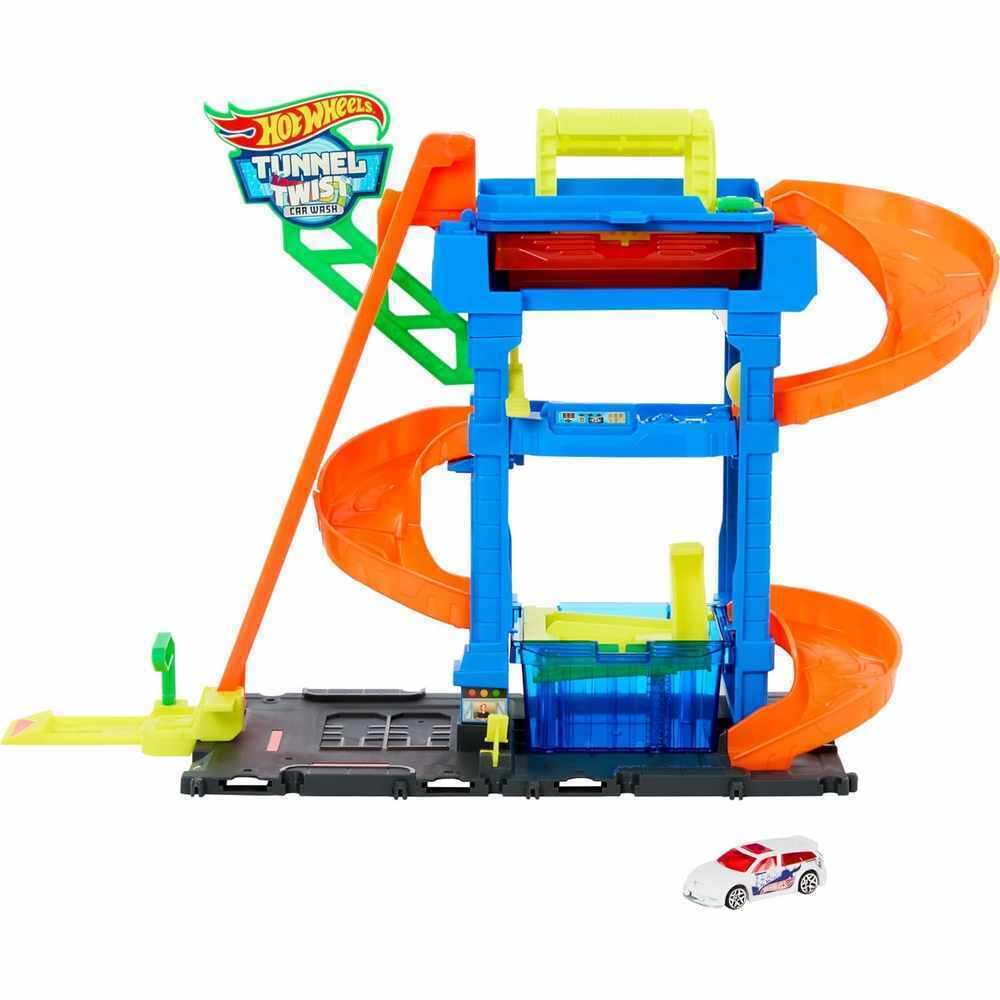 HOTWHEELS CITY - COLOUR SHIFTERS TUNNEL TWIST CAR WASH PLAY SET
