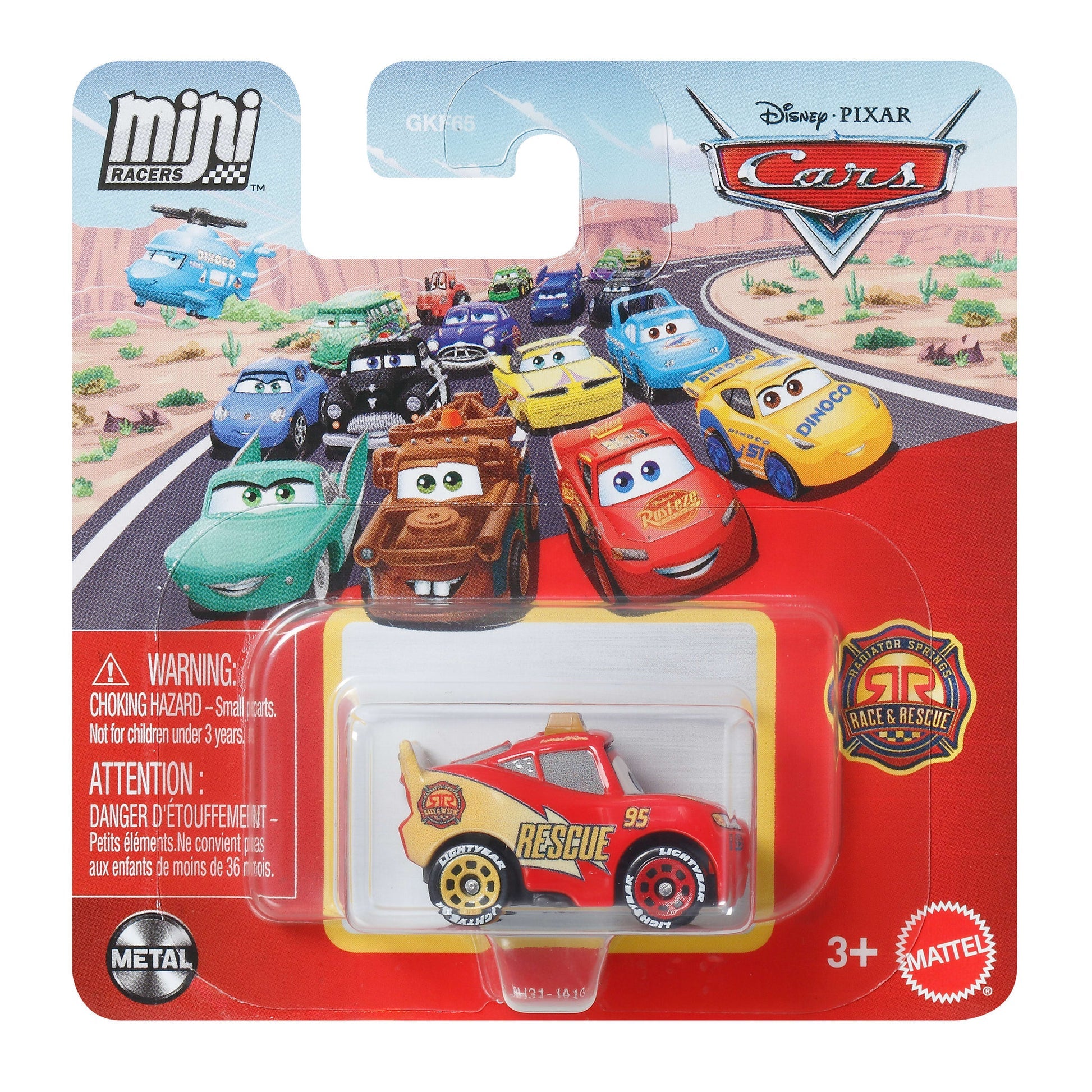 DISNEY CARS MINI RACERS - RACE & RESCUE LIGHTNING MCQUEEN - Toyworld Frankston