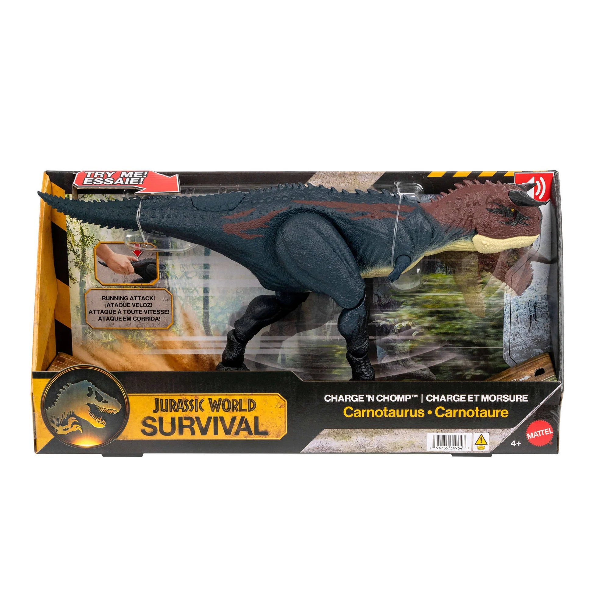 JURASSIC WORLD SURVIVAL CHARGE AND CHOMP - CARNOTAURUS