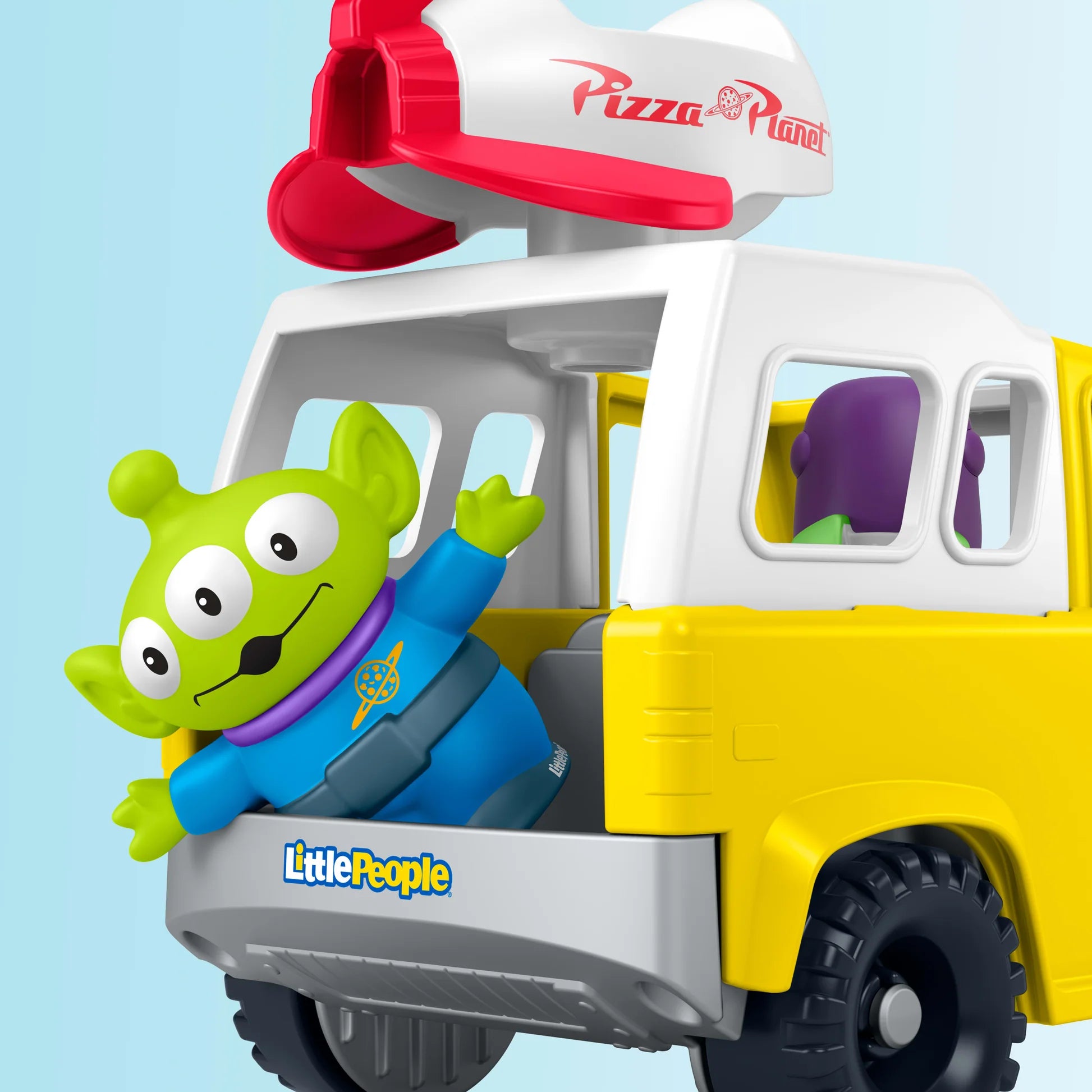 FISHER PRICE LITTLE PEOPLE TOY STORY PIZZA PLANET TRUCK - Toyworld Frankston