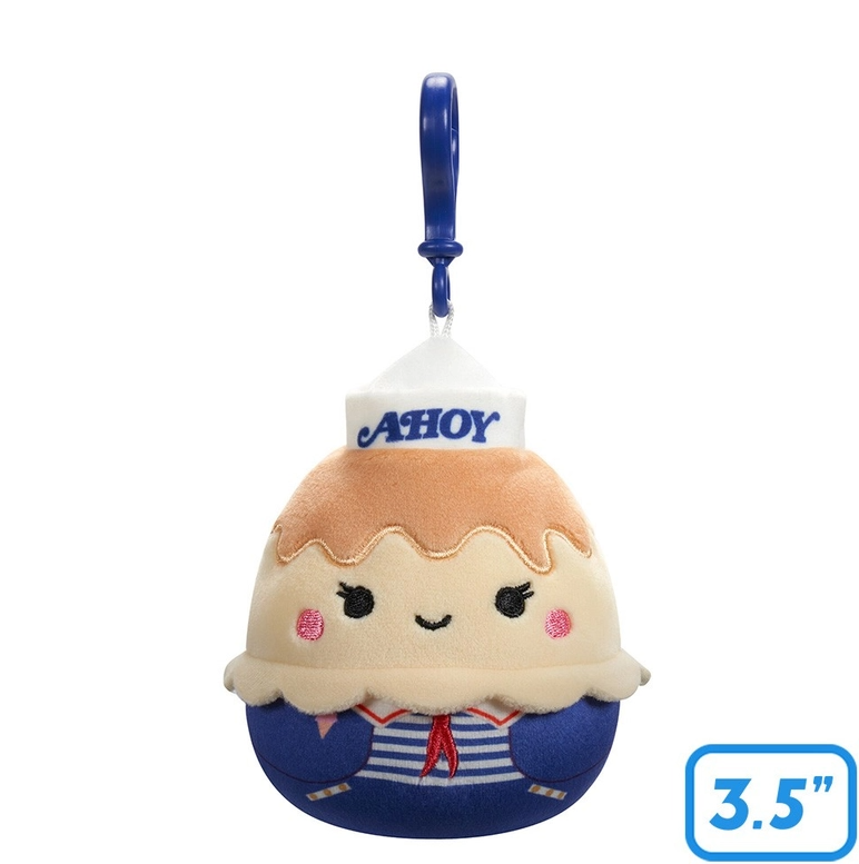 SQUISHMALLOW 3.5" PLUSH CLIP STRANGER THINGS - ICE CREAM AHOY  USS BUTTERSCOTCH - Toyworld Frankston
